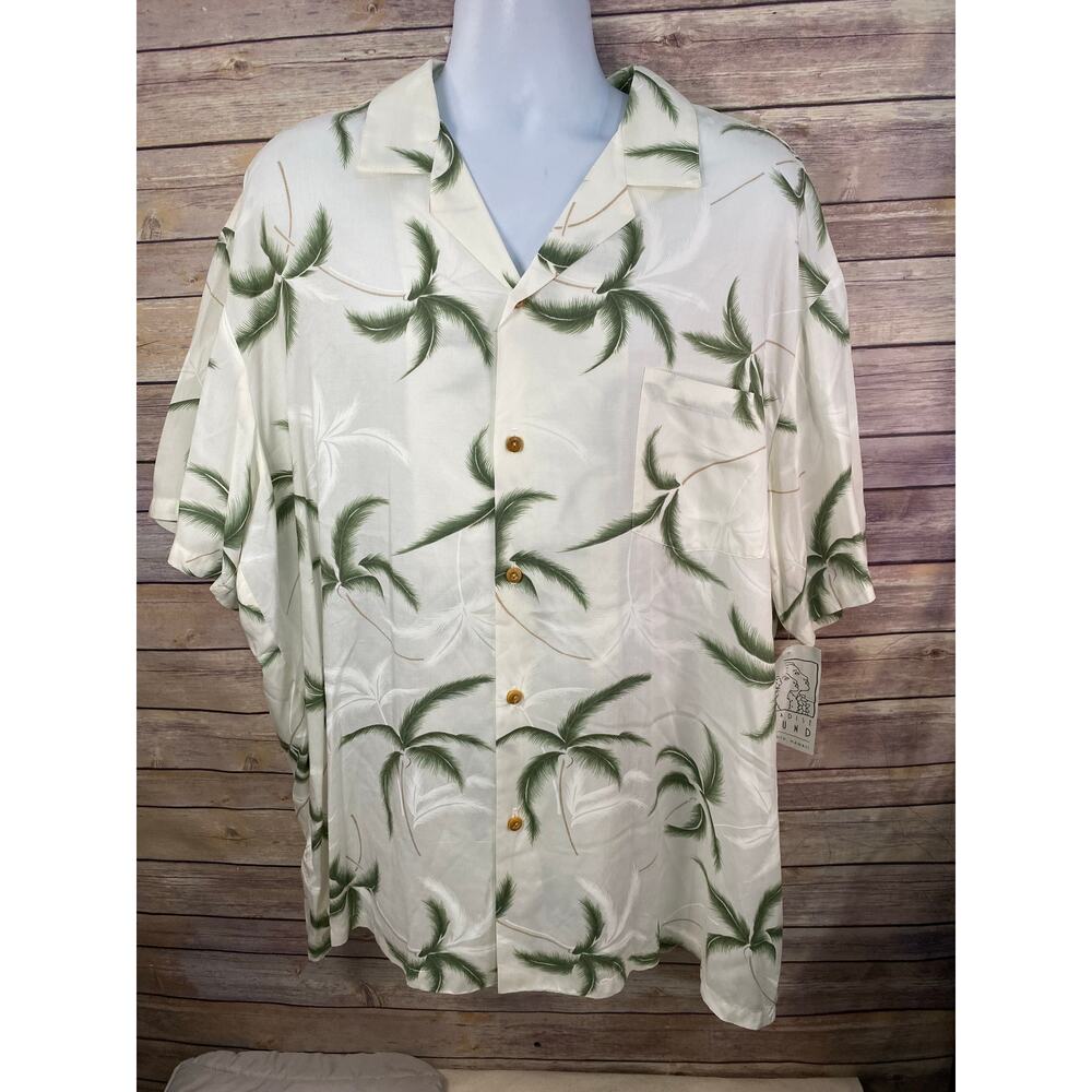 Paradise Found Hawaiian Shirt Men’s 2XL Floral Print 100% Rayon Made in Hawaii